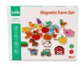 Drewniane magnesy zwierzęta farma 24 szt.