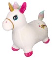 Skoczek jednorożec biały z pokrowcem i pompką