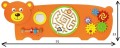 Panel ścienny tablica manipulacyjna sensoryczna miś 91 cm