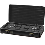 Kuchenka gazowa dwupalnikowa przenośna emalia czarna