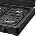 Kuchenka gazowa czteropalnikowa przenośna emalia czarna