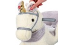 Jednorożec na biegunach z fotelikiem i pasem pluszowy dla dzieci 10m+