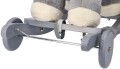 Konik na Biegunach Jeździk z Fotelikiem i Kołami 2w1 szary