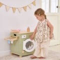 Pralka zabawka dla dzieci drewniana bogate wyposażenie