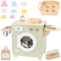 Pralka zabawka dla dzieci drewniana bogate wyposażenie