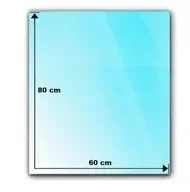 Szyba ochronna hartowana 80x60 przed pod kominek przeźroczysta