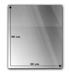 Szyba ochronna hartowana 80x60 przed pod kominek grafitowa