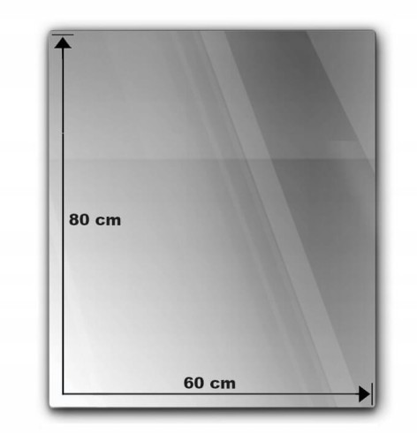 Szyba ochronna hartowana 80x60 przed pod kominek grafitowa