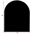 Szyba pod kominek szkło hartowane 80x70 czarna