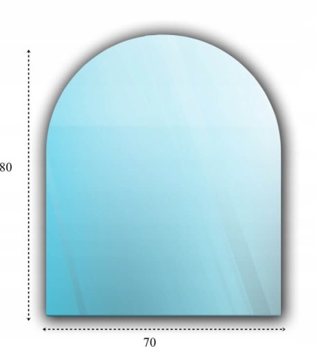 Szyba pod kominek szkło hartowane 80x70 przeźroczysta