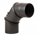 Kolanko kolano regulowane fi 130 mm  do pieca z wyczystką