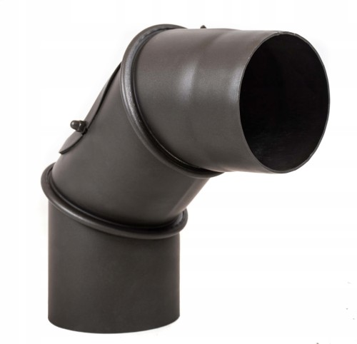 Kolanko kolano regulowane fi 130 mm  do pieca z wyczystką