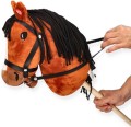Hobby Horse – Pluszowy Koń na Kiju z Dźwiękiem, Realistyczne Detale, 70 cm, Zabawka dla Dzieci 3+