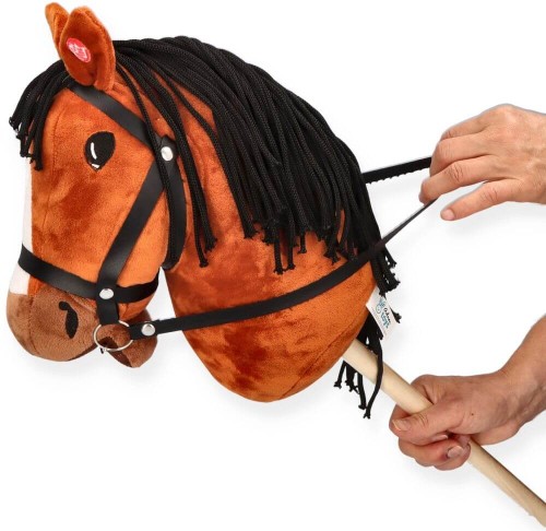 Hobby Horse – Pluszowy Koń na Kiju z Dźwiękiem, Realistyczne Detale, 70 cm, Zabawka dla Dzieci 3+