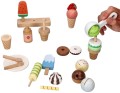 Drewniany zestaw do serwowania lodów 27 el. – kreatywna zabawa dla dzieci