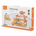 Drewniany Parking Garaż  3 Poziomy z Windą, Myjnią i Helikopterem – Zestaw dla Dzieci