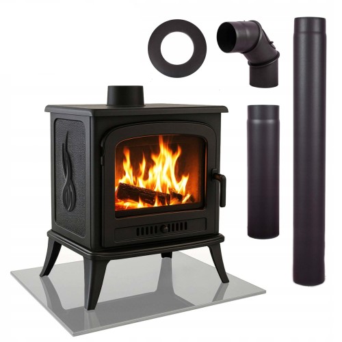 Piec żeliwny wolnostojący kominek koza K7 + akcesoria 1.jpg