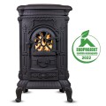 Piec wolnostojący kominek INGRID żeliwo czarny zdobiony
