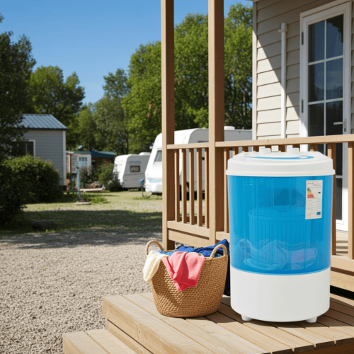 Pralka turystyczna z wirówką 4 kg + 1,5 kg niebieska