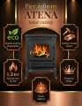 Piec żeliwny ATENA 8,3 kW czarna Ekoprojekt infografika