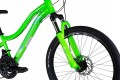 Rower górski MTB 24" dla młodzieży, Hamulce Tarczowe, Amortyzator, Zielony