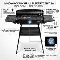Grill elektryczny 2w1 do domu i ogrodu duża moc infografika