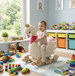 Bujaczek Królowa Łabędzi na Biegunach z Fotelikiem i Kołami 2w1 10m+