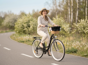 Rower Miejski Damski Catherina Czarny 7 Biegów Shimano + Kosz (Koła 26" / 28")