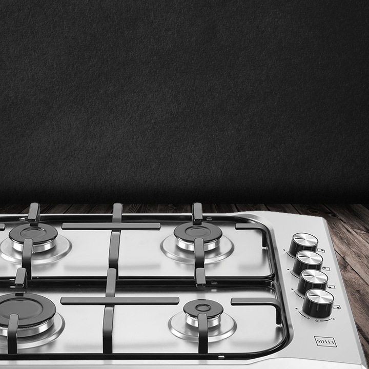 PŁYTA GAZOWA WOLNOSTOJĄCA INOX Z ZABEZPIECZENIEM ZAPALARKA