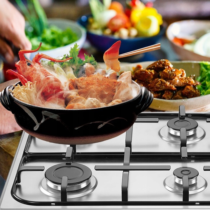 PŁYTA GAZOWA WOLNOSTOJĄCA INOX Z ZABEZPIECZENIEM ZAPALARKA