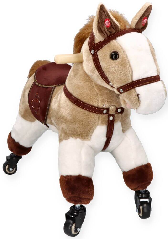 Mustang na kołach Pluszowy konik interaktywny z dźwiękiem i siodłem 3+