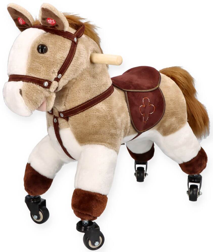 Mustang na kołach Pluszowy konik interaktywny z dźwiękiem i siodłem 3+
