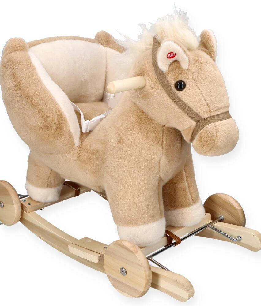 Pluszowy Konik Pegaz Bujaczek 2w1 z Jeździkiem i Dźwiękiem