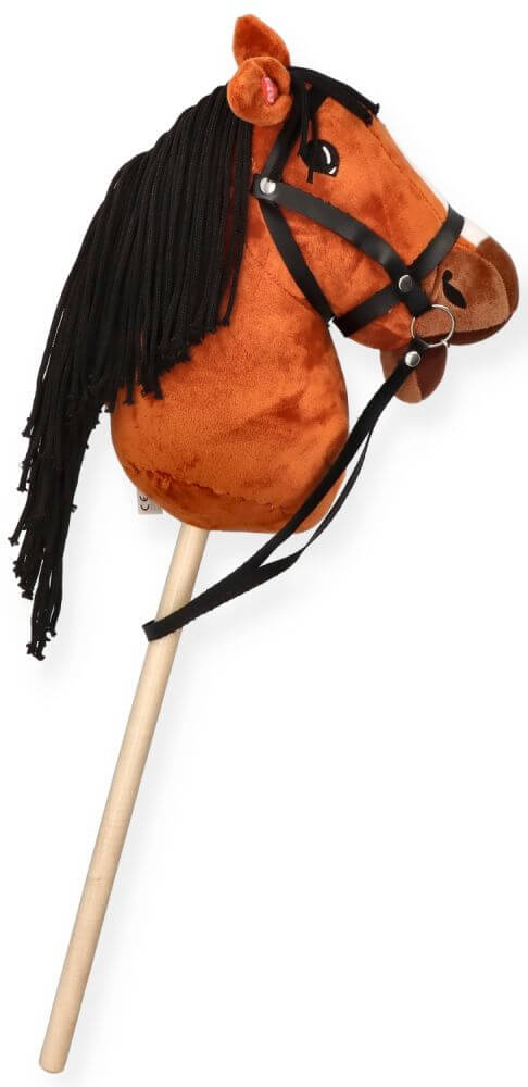 Hobby Horse Pluszowy koń na kiju z dźwiękiem Gniadek