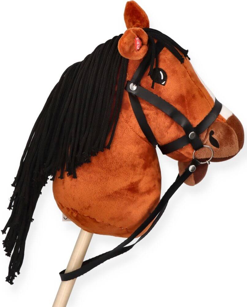 Hobby Horse Pluszowy koń na kiju z dźwiękiem Gniadek