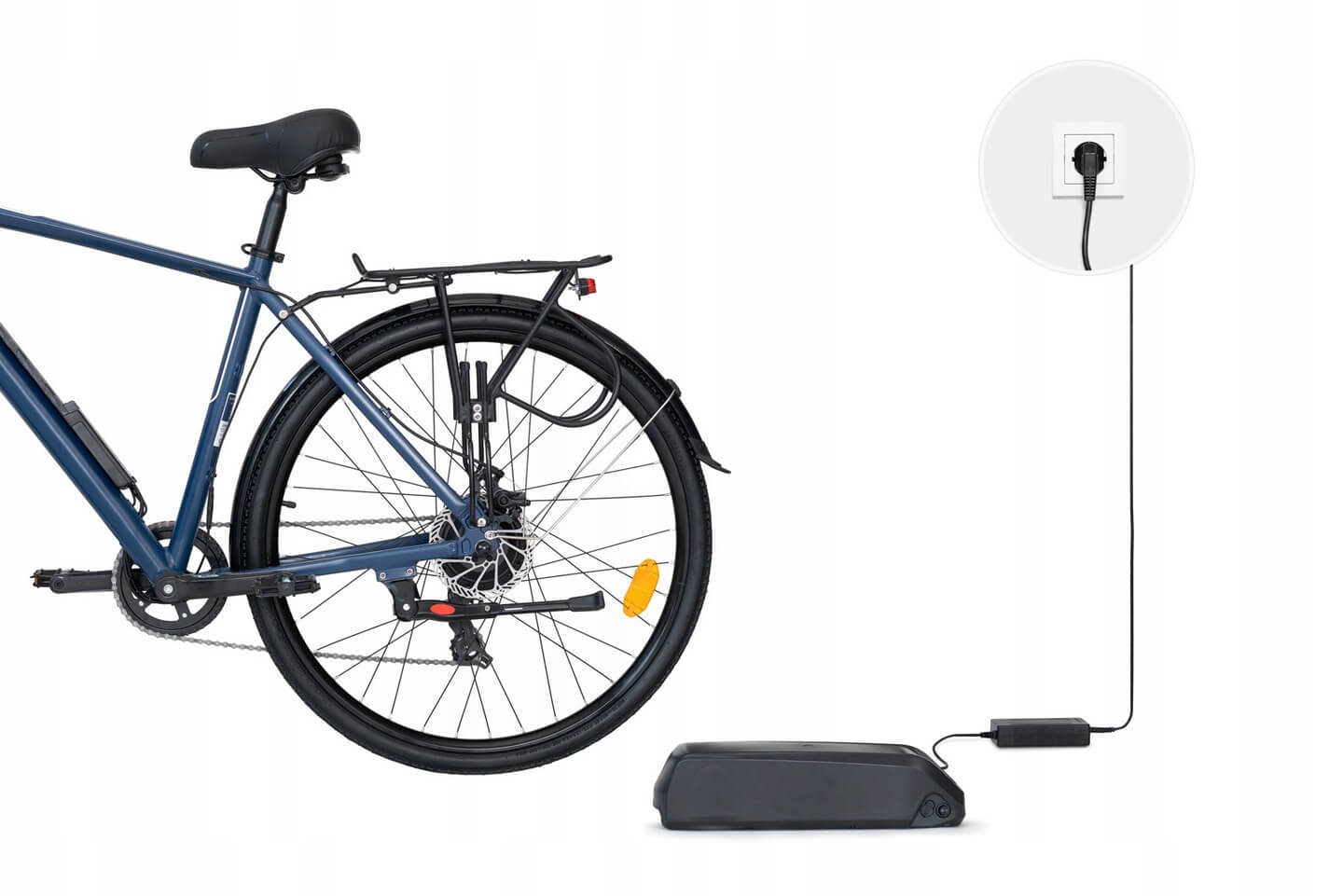 Rower Elektryczny Męski 28 cali Trekkingowy ze Wspomaganiem Zasięg 60-70 km Shimano