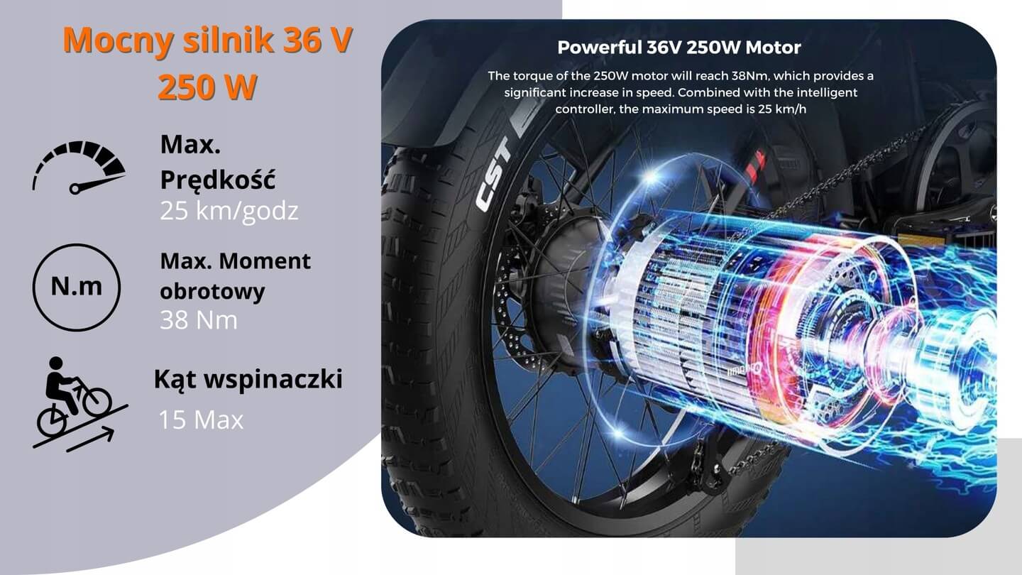 Rower elektryczny Męski 28 cali Trekkingowy ze Wspomaganiem Shimano Zasięg 60-70 km