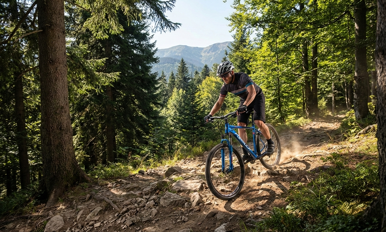 Rower górski MTB 29 cali rama 21 cali niebieski aluminiowy