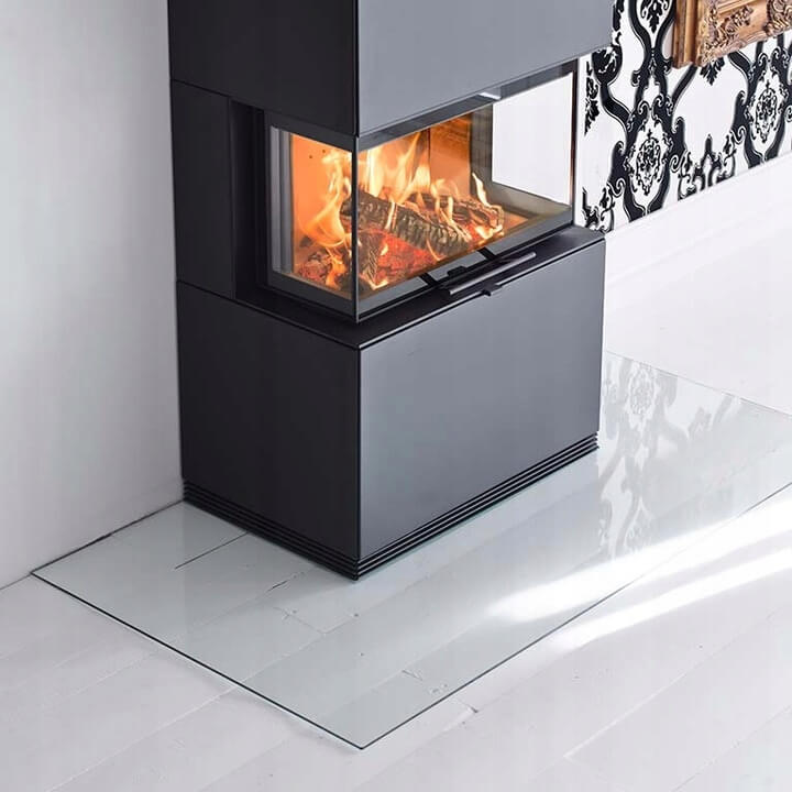 Szyba ochronna hartowana 80x60 przed pod kominek przeźroczysta