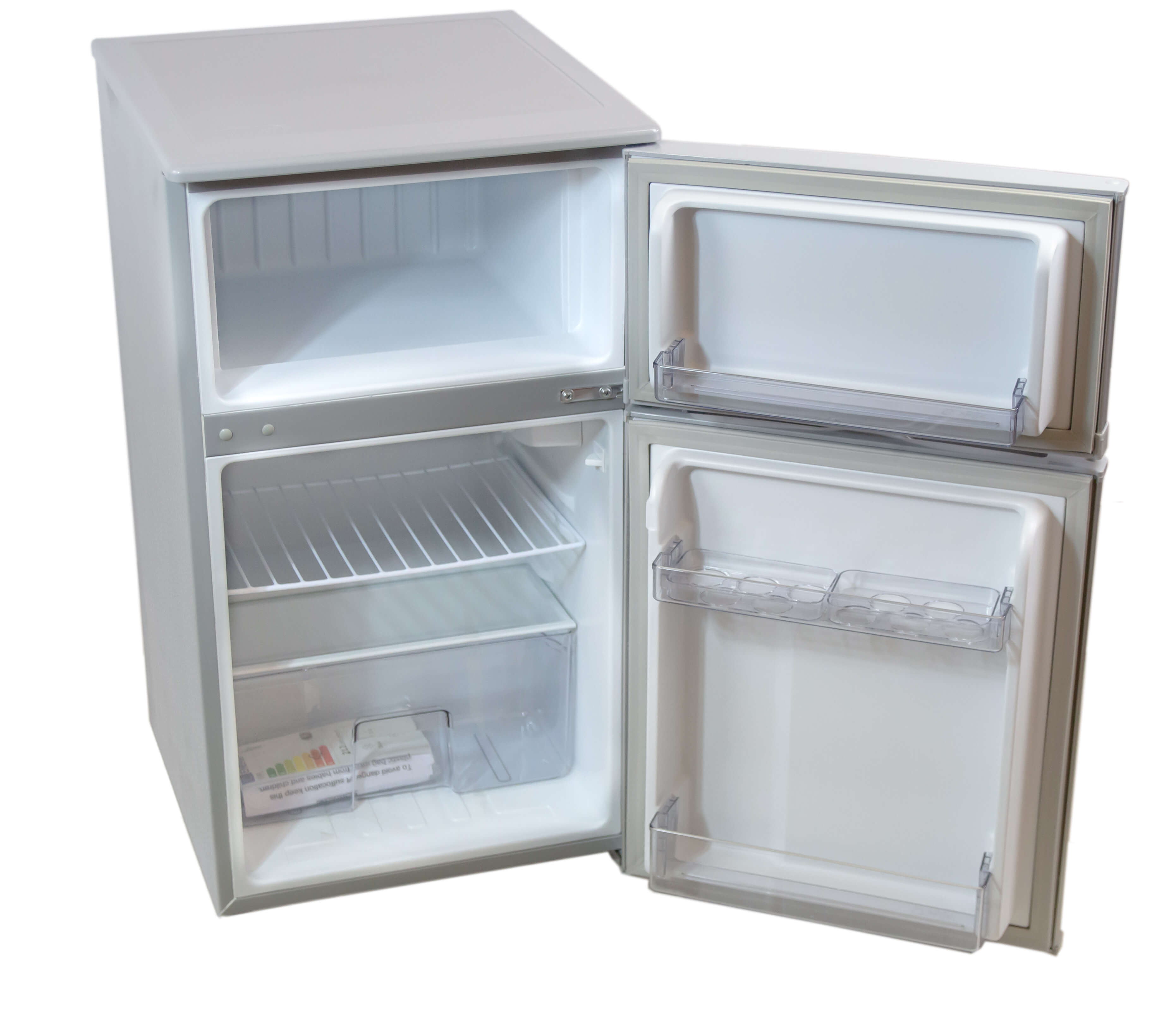 Mała lodówka z zamrażarką podblatowa 85 cm 89 L Inox