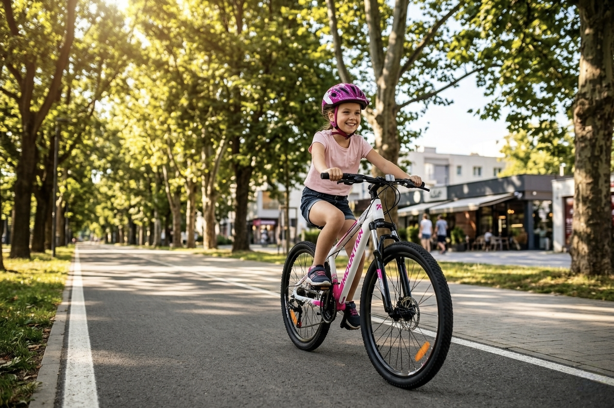 Rower Górski MTB 26 cali Rama Aluminiowa 13" Hamulce Tarczowe Amortyzator Biało-Różowy (140-155 cm)